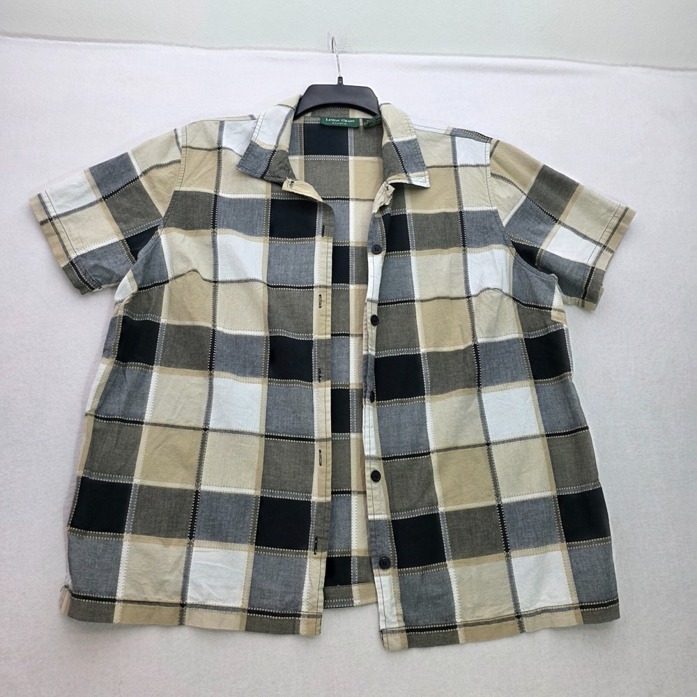 Lemon Grass Studio Tank And Button Up Top Womens 1X Black Tan Plaid - Picture 4 of 12